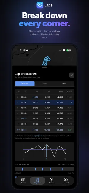 Laps: Track Day Logger screenshot 3