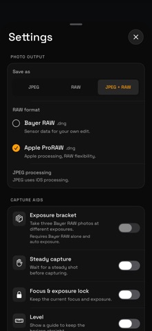 RawCam – Raw DNG Camera Screenshot 4 of 4