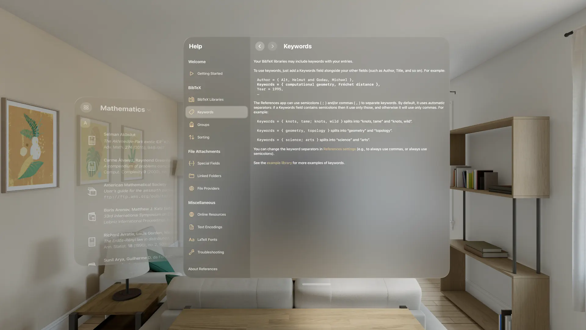 References screenshot 9