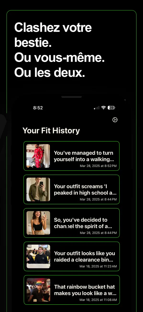 Screenshot #3 pour Roast My Fit