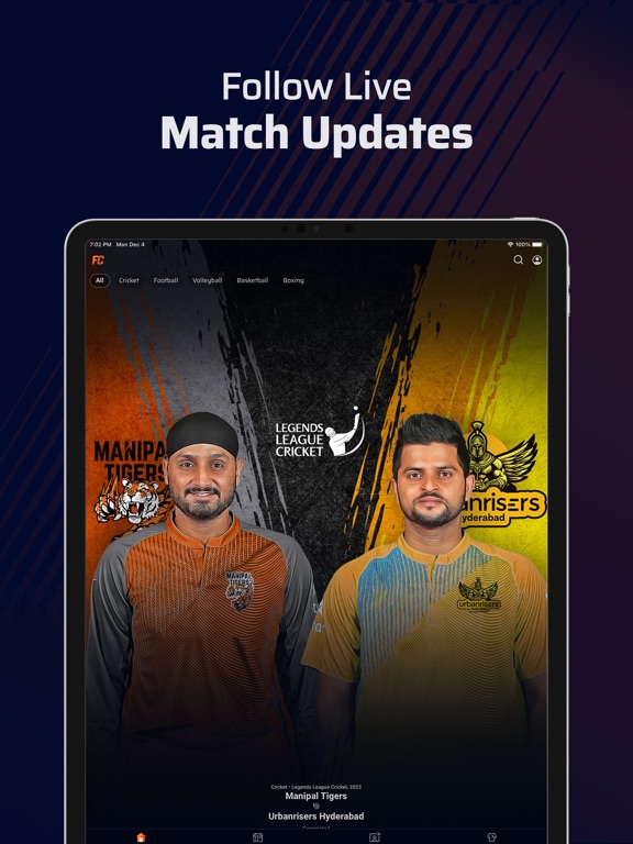 FanCode: LIVE Cricket & Scores iPad screenshot 4 - Sports app