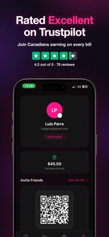 Neobanc - Cash Back on Bills iPhone screenshot