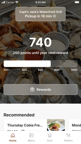Capt'n Jack's Waterfront Gril app screenshot