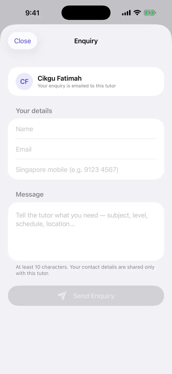 Tertiary SGTutors screenshot 3