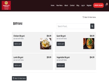 Namaste Tasi Delek Restaurant iPad screenshot