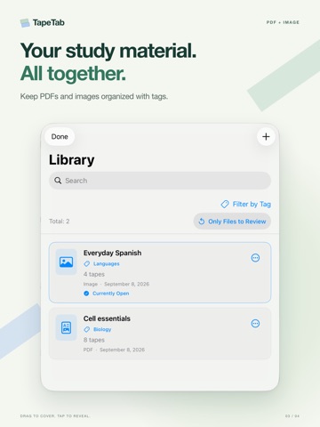 TapeTab - PDF Study & Review