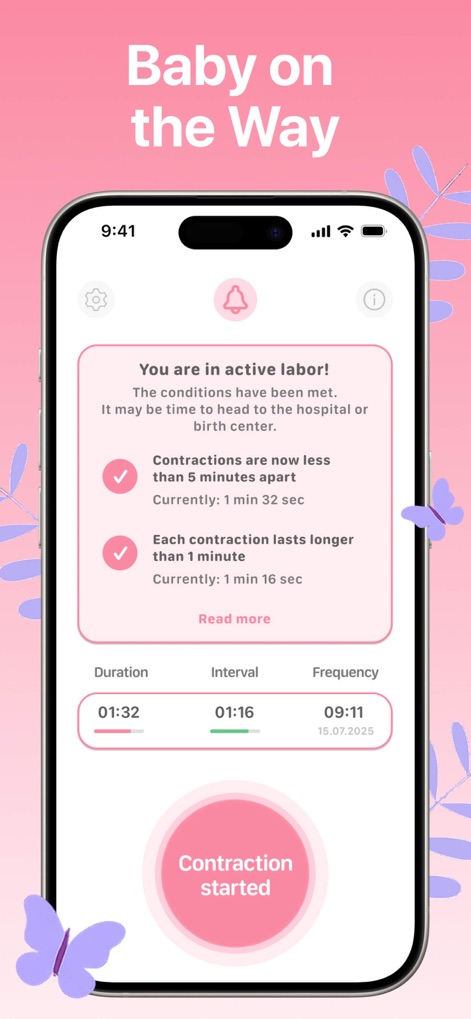 Contraction Timer & Trackerㅤ - Health & Fitness App | MWM