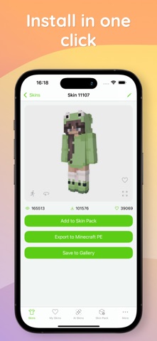 Skins for Minecraft: SkinVault iPhone screenshot