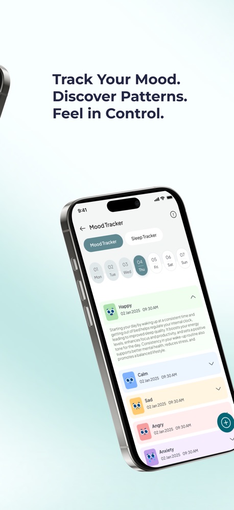 Soothfy mood tracker and sleep tracker with daily check-ins