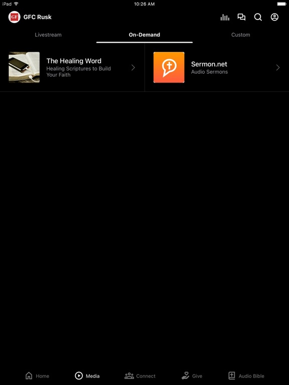 Grace Fellowship Rusk iPad screenshot 2 - Education app