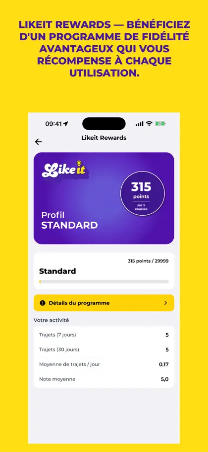 Screenshot 5 von 6 zu Likeit : l’app VTC sociale