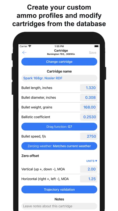 Chairgun Elite Ballistic Tool+ iPhone Ekran Görüntüsü 5