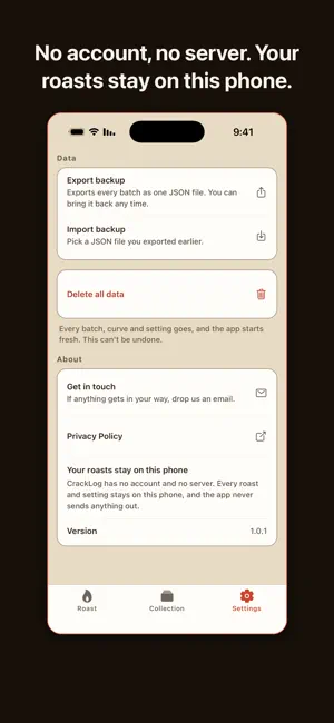 CrackLog: Coffee Roast Log screenshot 4