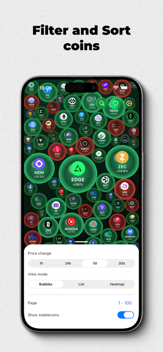 Crypto Bubbles & Heatmap Screenshot 4 of 8