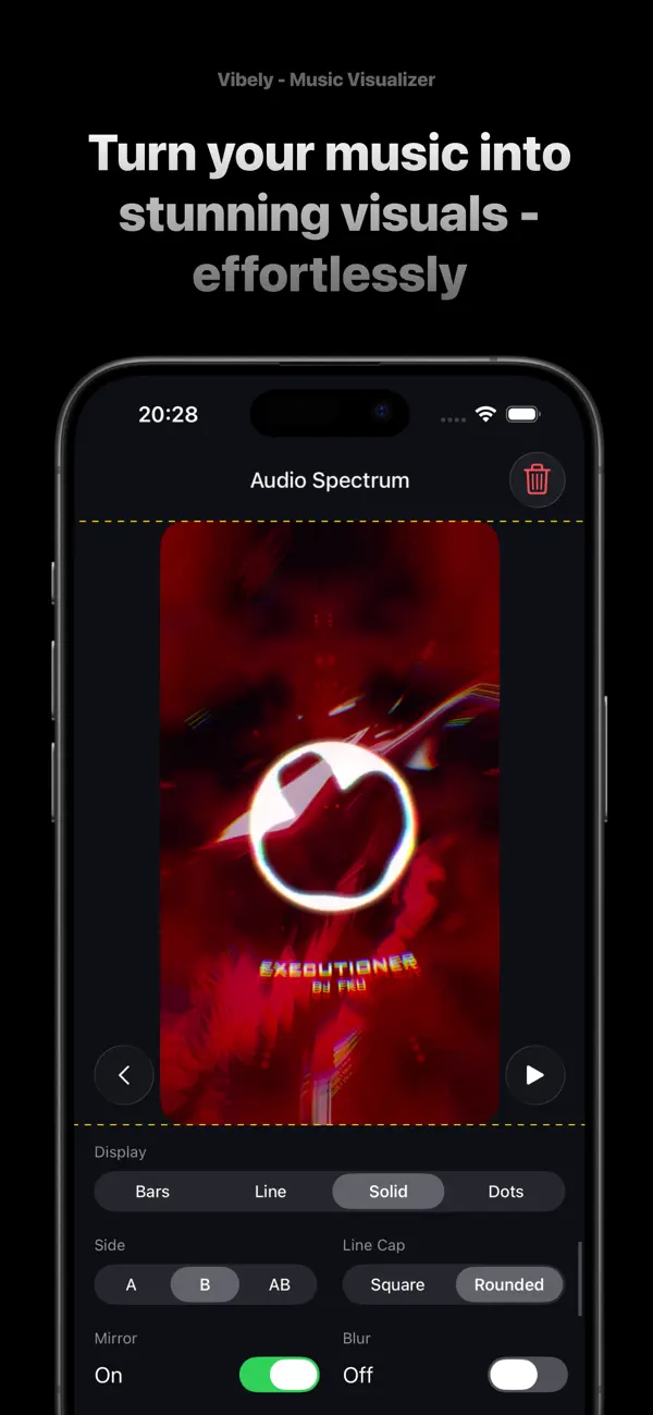 #1. Vibely - Music Visualizer (iOS) By: Aibek Mazhitov