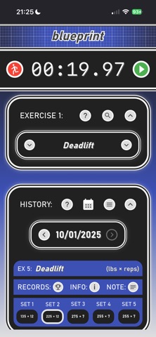 Blueprint Fitness Tech screenshot