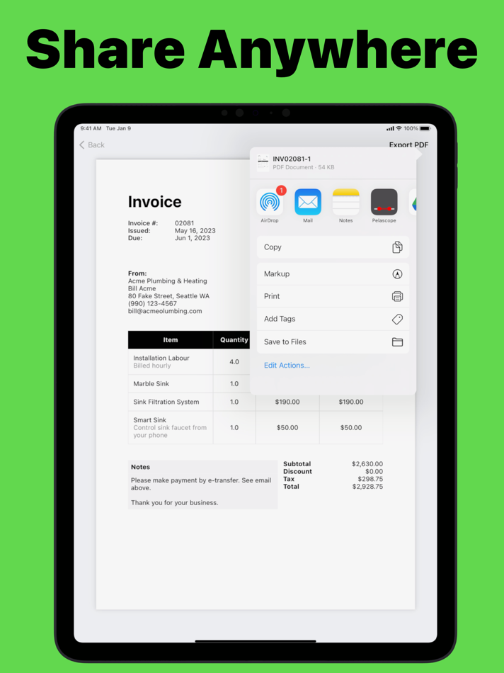 #5. Invoice Forms — Receipt Maker (iOS) 由: Saturday Technologies, Inc