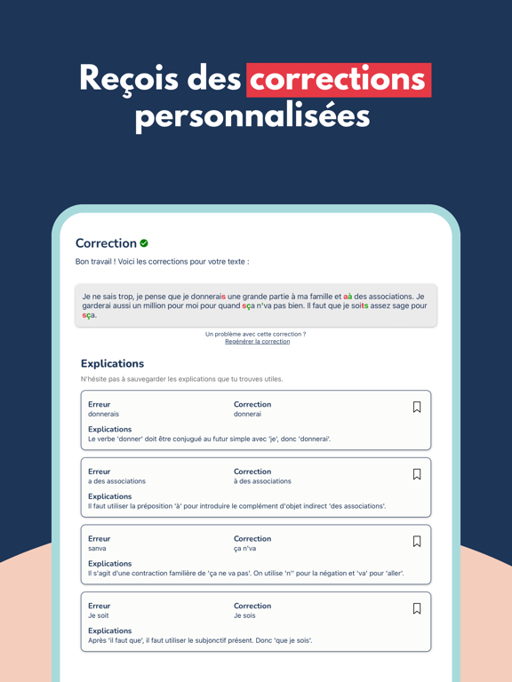 Français sans Fautes - Grammar iPad screenshot 3 - Education app