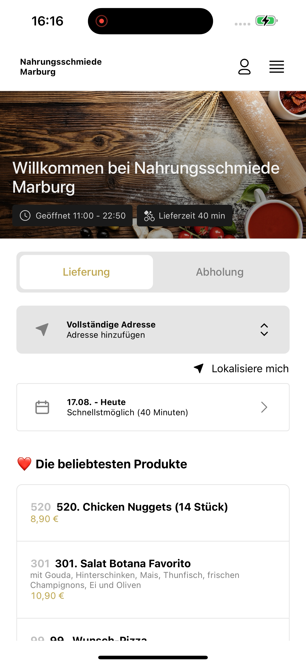 Nahrungsschmiede Marburg screenshot 5