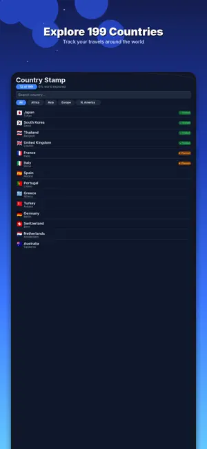 Country Stamp - Travel Tracker screenshot 4