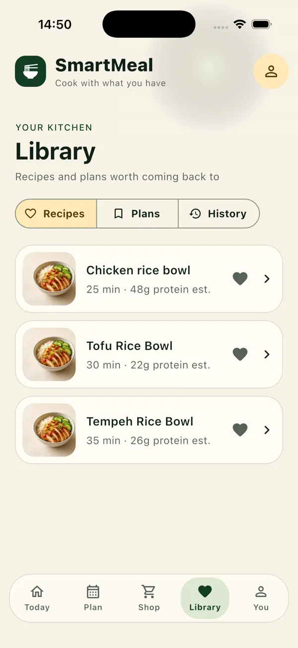 Screenshot #1 pour SmartMeal AI