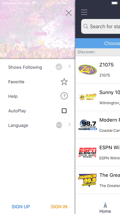 Sunrise Radio Screenshot