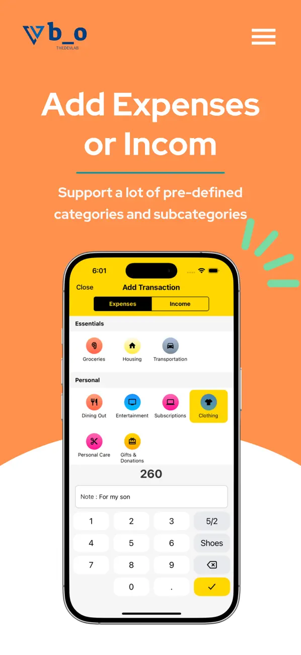 Screenshot #2 pour My Wallet: Expenses Tracker