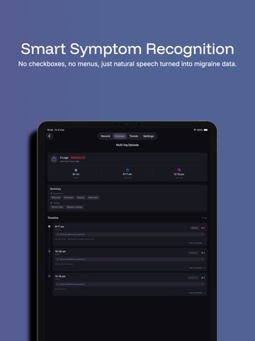 MigraPulse - Migraine Tracker iPad screenshot
