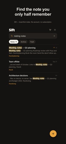 Sift — Notes You Can Find screenshot 1