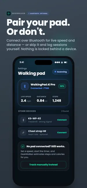 DeskWalker - Walking Pad Log screenshot 2