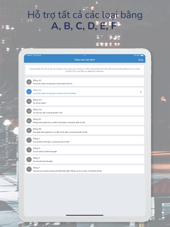 Bằng lái ô tô hạng B, C1, C