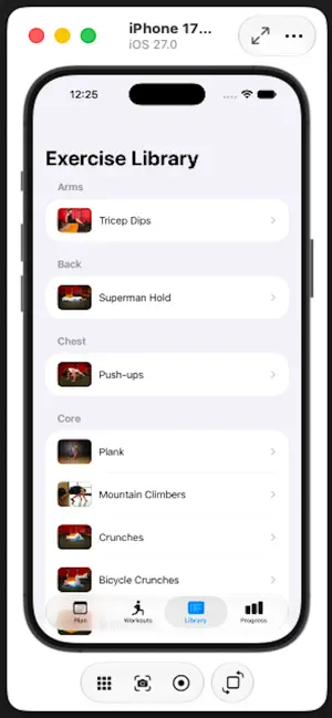 myhomeworkout screenshot 2