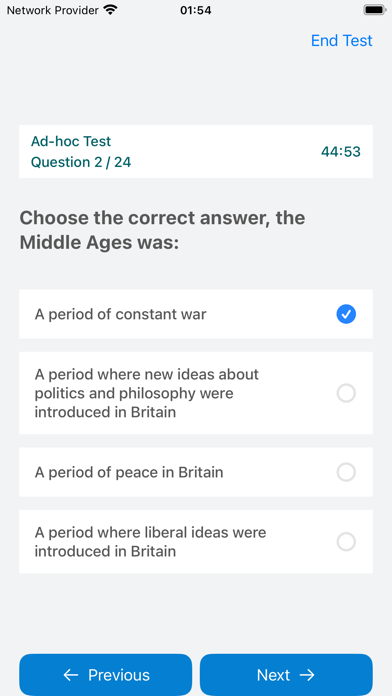 Life In The UK Test Practice Screenshot