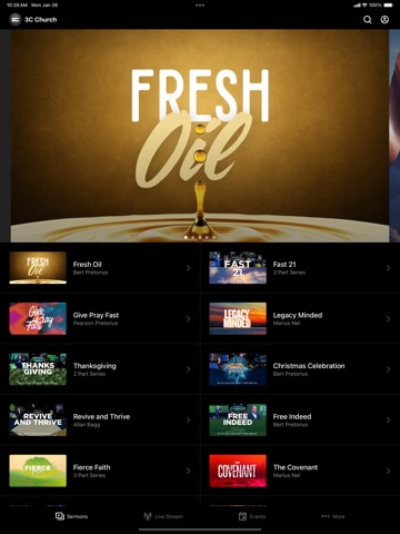 3C Church iPad screenshot