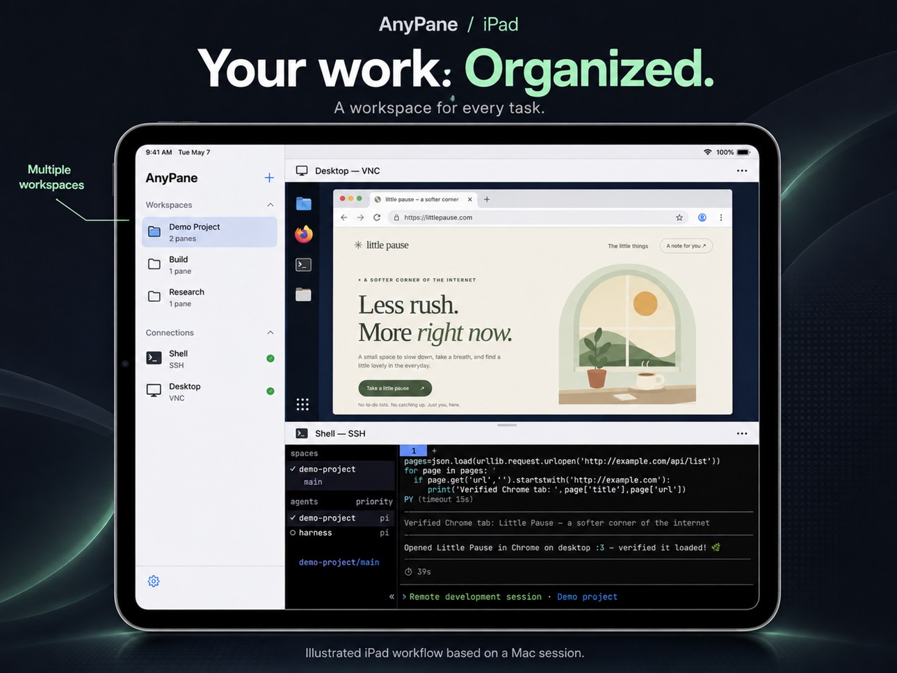 Screenshot 4 of AnyPane - SSH/VNC workspace