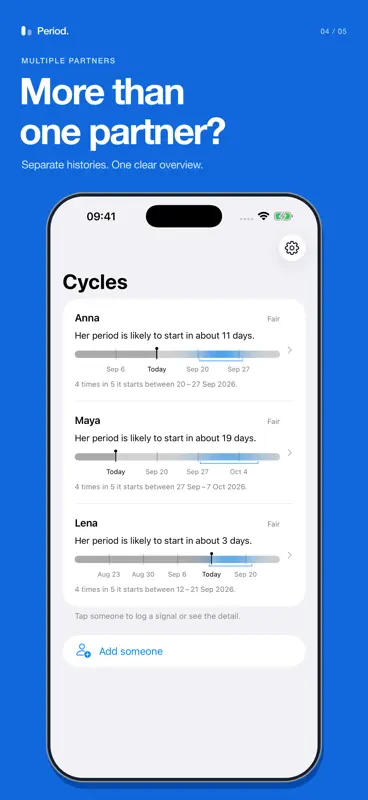 Track her cycle. Period. screenshot 4 of 5