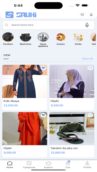 Sauki Online Store Screenshot