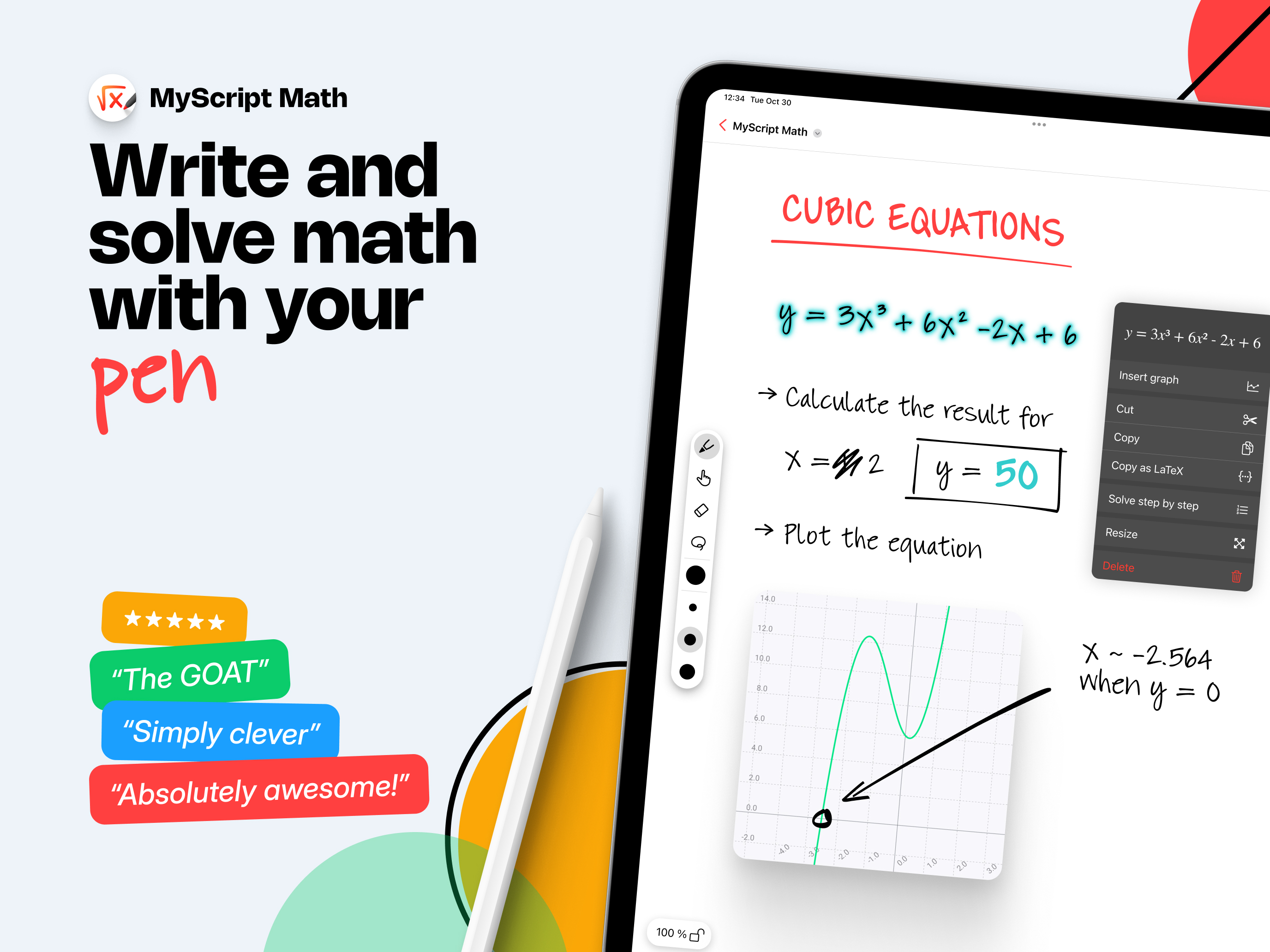 MyScript Math: Solve & Plot