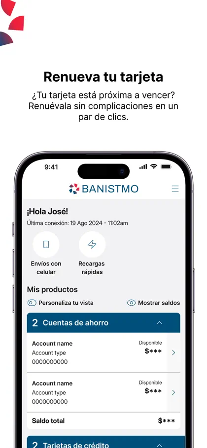 Screenshot 5 di 6 di Banistmo APP Personas
