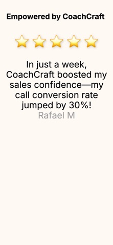 CoachCraft: AI Sales Trainer iPhone screenshot