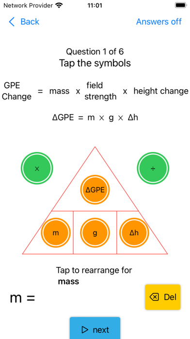 GCSE Equations Screenshot
