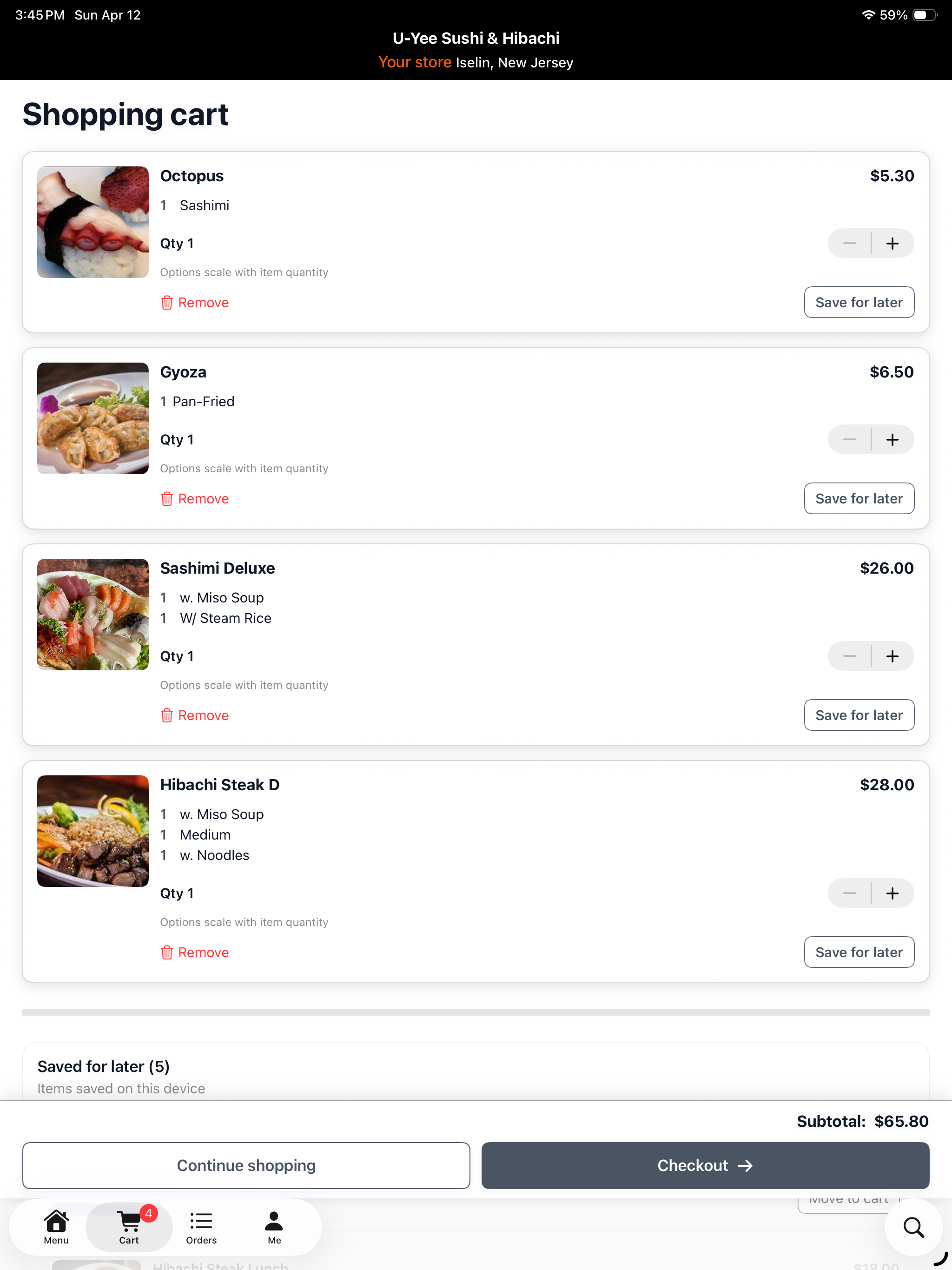 U-Yee Sushi & Hibachi