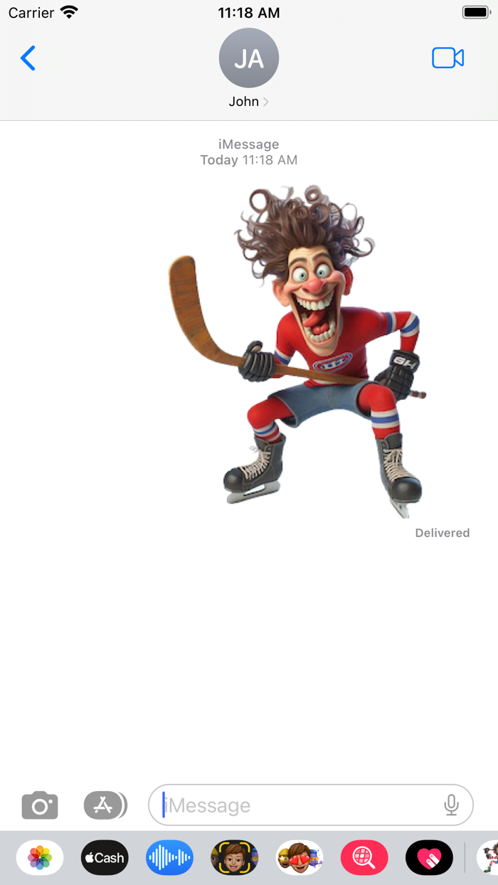 Goofy Hockey Player Stickers