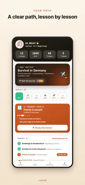 Nuvora: Learn German A1-B2 screenshot 4