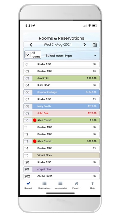 Callista Aurelian Reservations Screenshot