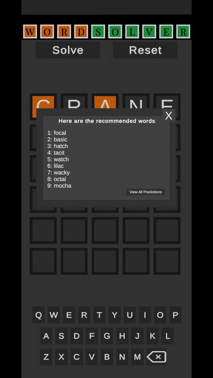 OscarLetics Word Solver