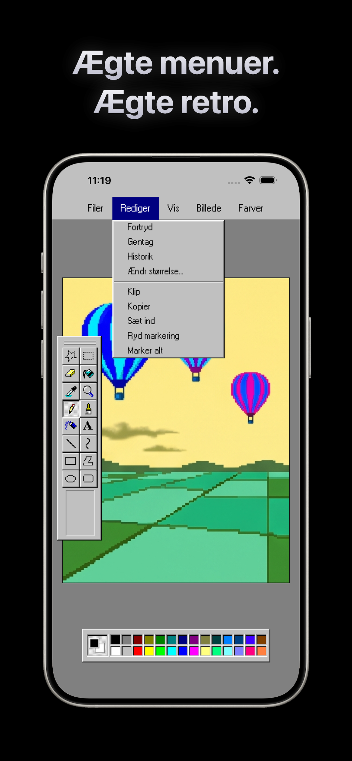 Paint.exe - Retro — Rigtige menuer, rigtig retro