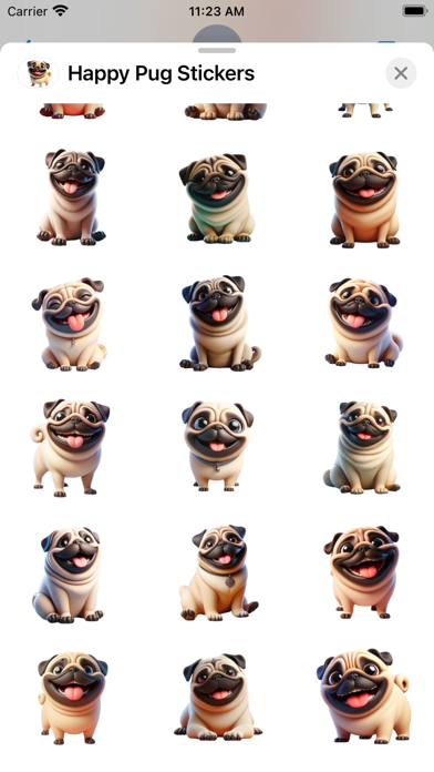 Screenshot 3 of Happy Pug Stickers App