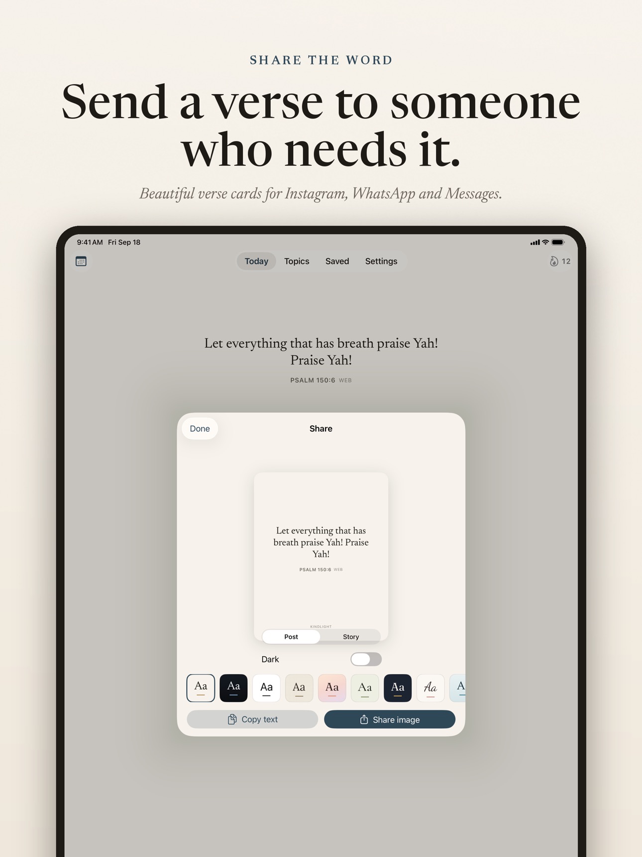 Screenshot 10 of Bible Verse Widget: Kindlight