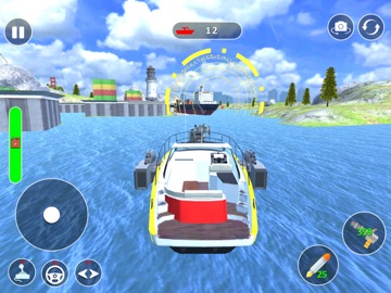 Police Boat Shooting Sim Game iPad screenshot